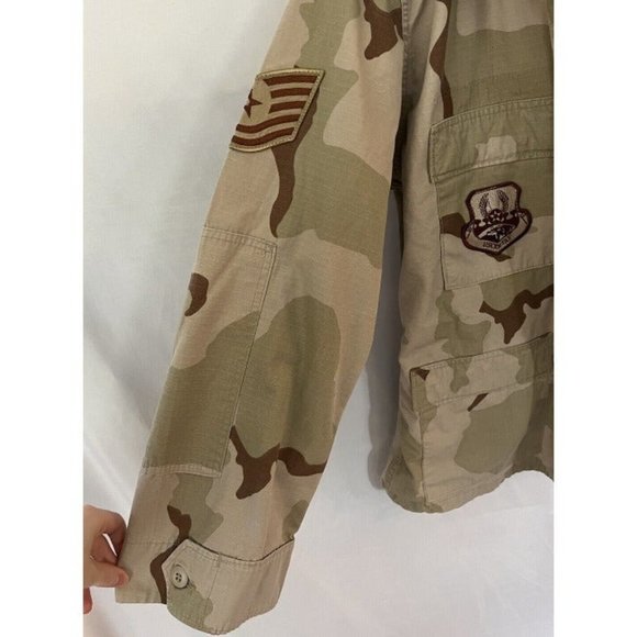 US Air Force Desert Camouflage Jacket/Coat Men’s Size Medium W/Patches USCENTAF - Picture 8 of 12
